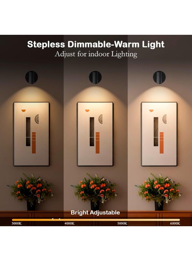 لمبة سبوت ليد لاسلكية داخلية، تعمل ببطارية قابلة لإعادة الشحن ، إضاءة داخلية تُثبت على الحائط للصور وتبرز الأعمال الفنية - Image 4